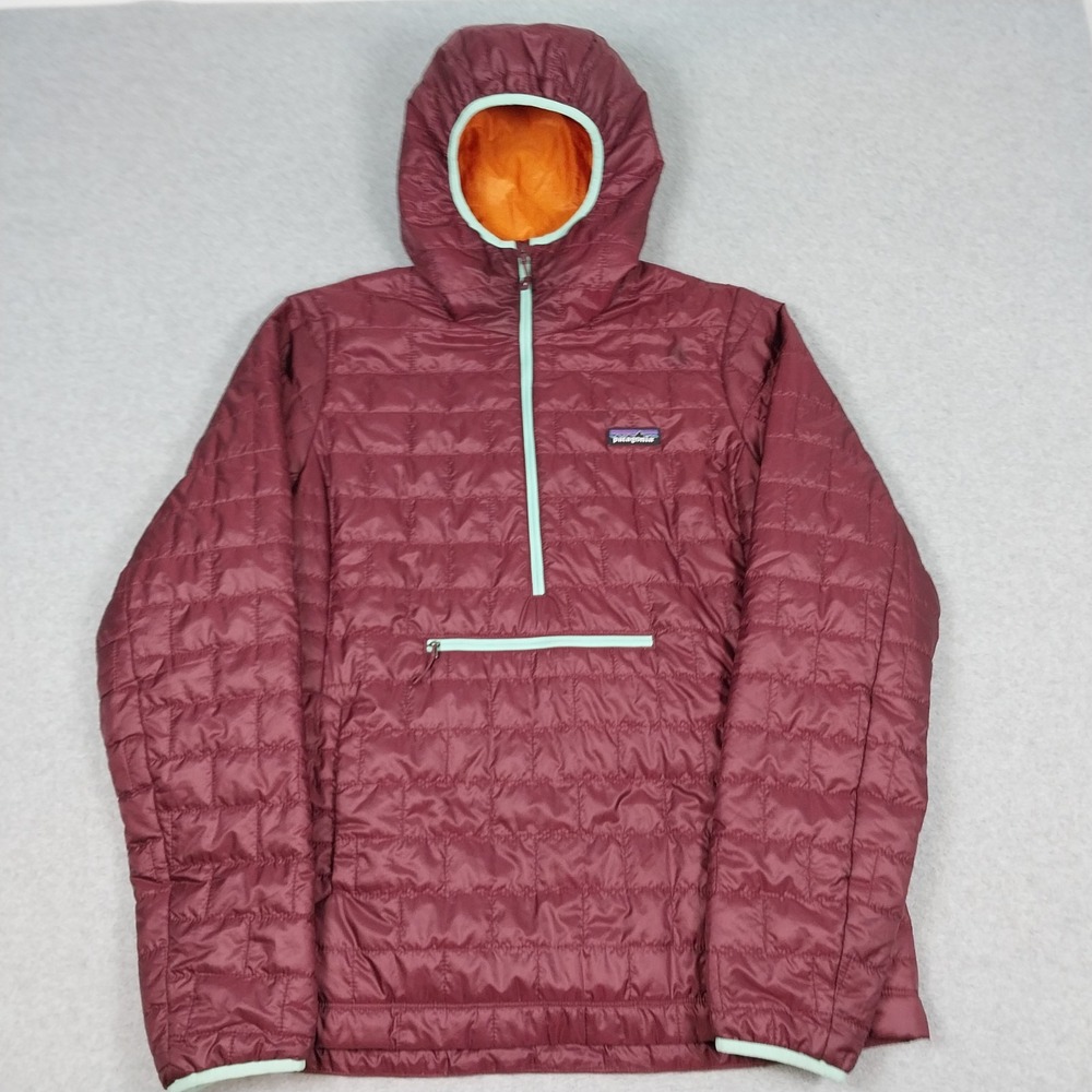 Patagonia Nano Puff Bivy Womens XL Dark Currant Pullover Jacket Hoody Hiking